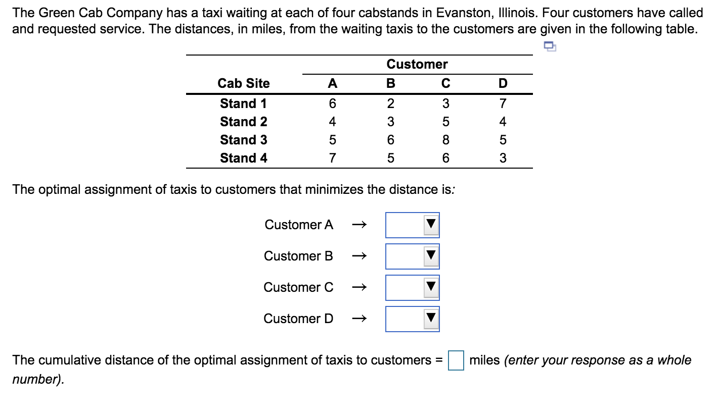 The Green Cab Company has a taxi waiting at each