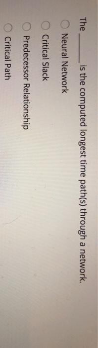 The is the computed longest time path(s) through