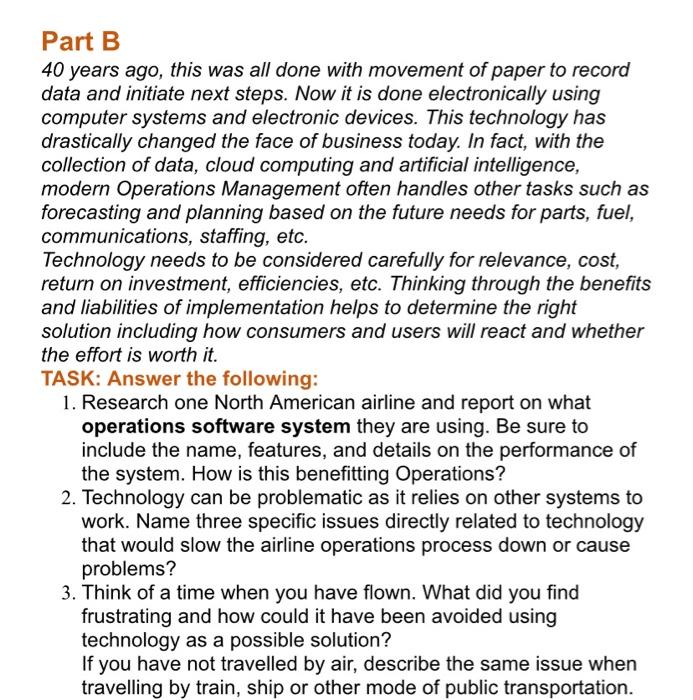 Part B 40 years ago, this was all done with