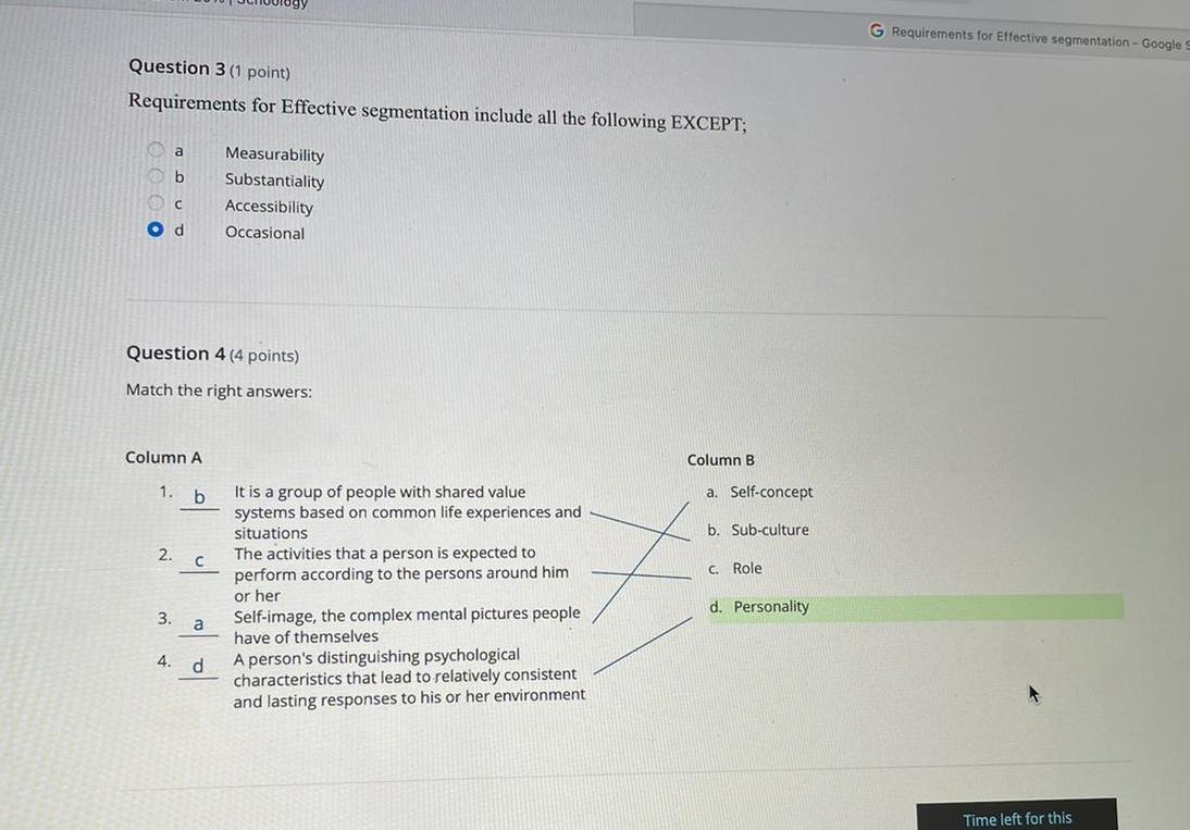 G Requirements for Etfective segmentation -