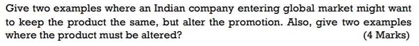 Give two examples where an Indian company