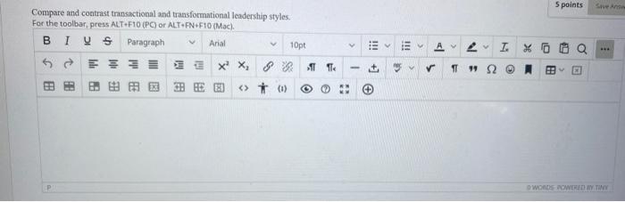 5 points V Compare and contrast transactional and