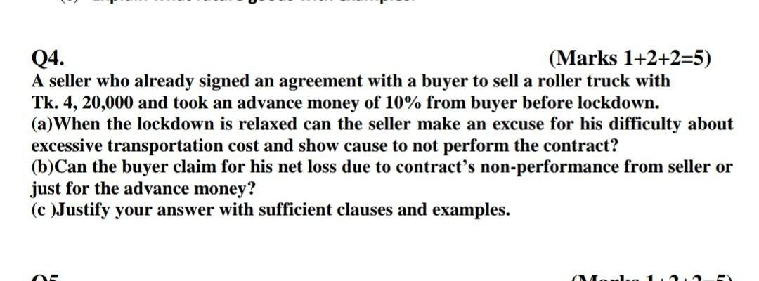 I need the answer as soon as possible Q4. (Marks