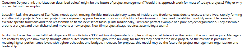 Question: Do you think this (situation described