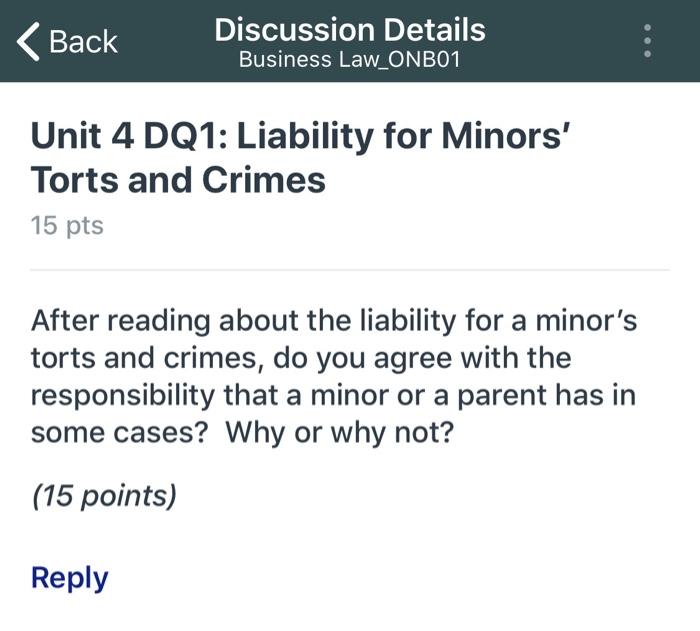 This Is For Business Law. < Back Discussion