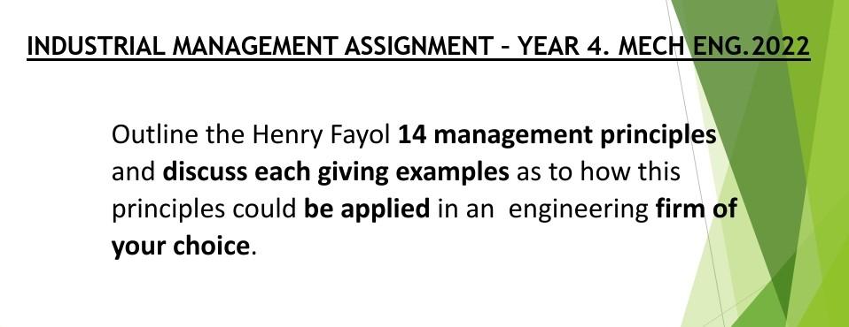 Outline the Henry Fayol 14 management principles