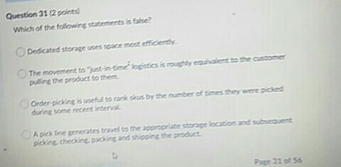 Question 312 points Which of the following