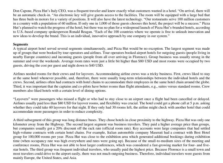 Q Comment on pizza hut's target market and