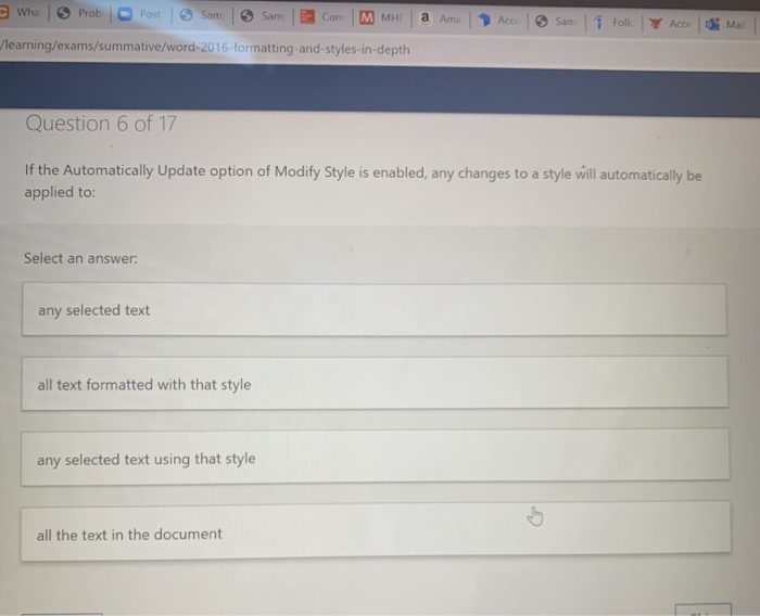 Wha Prob Post Sam Sam Con M MHI a Ama Acco 5 Sam