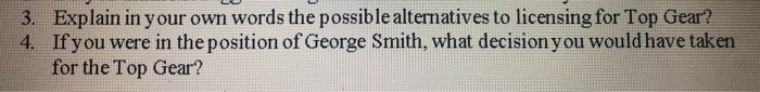 3. Explain in your own words the possible