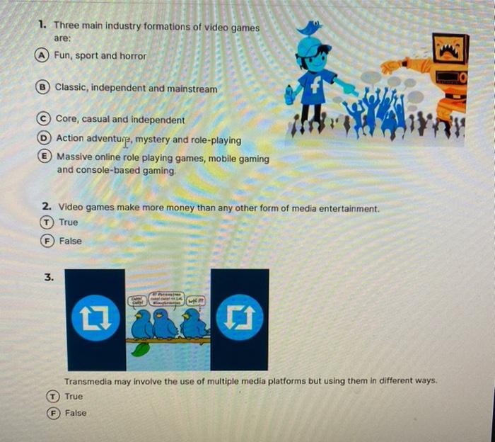 1. Three main industry formations of video games