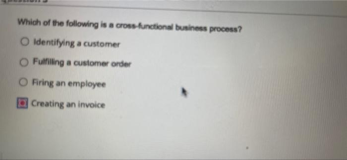 Which of the following is a cross-functional