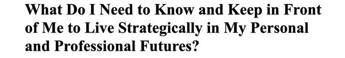 write briefly about it What Do I Need to Know and