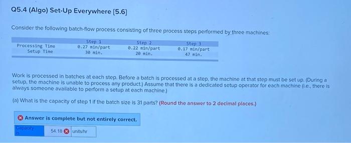 Q5.4 (Algo) Set-Up Everywhere (5.6) Consider the
