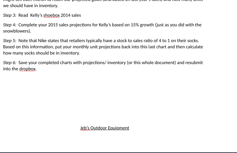 Forecasting Sales Activity: This activity is to