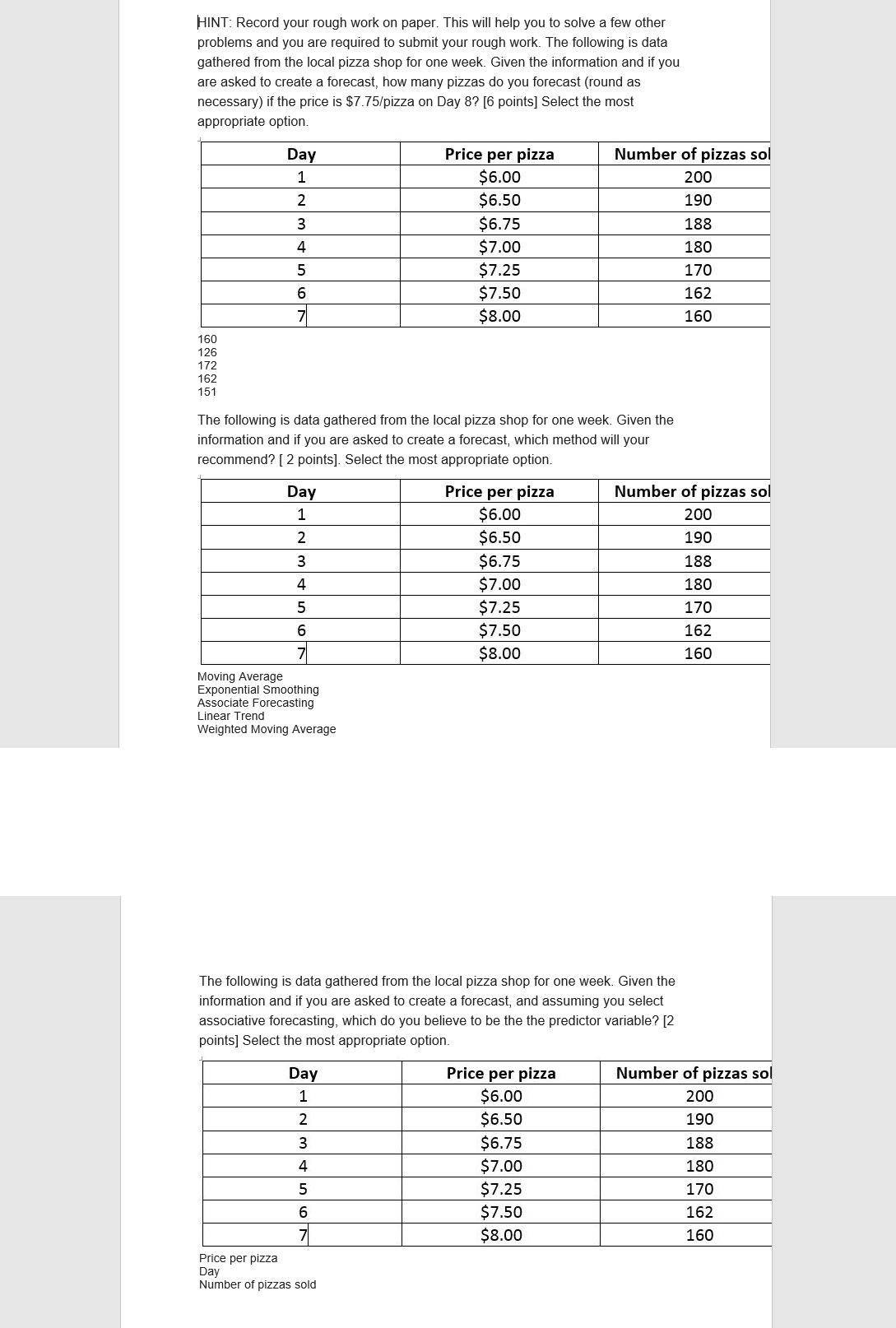 HINT: Record your rough work on paper. This will