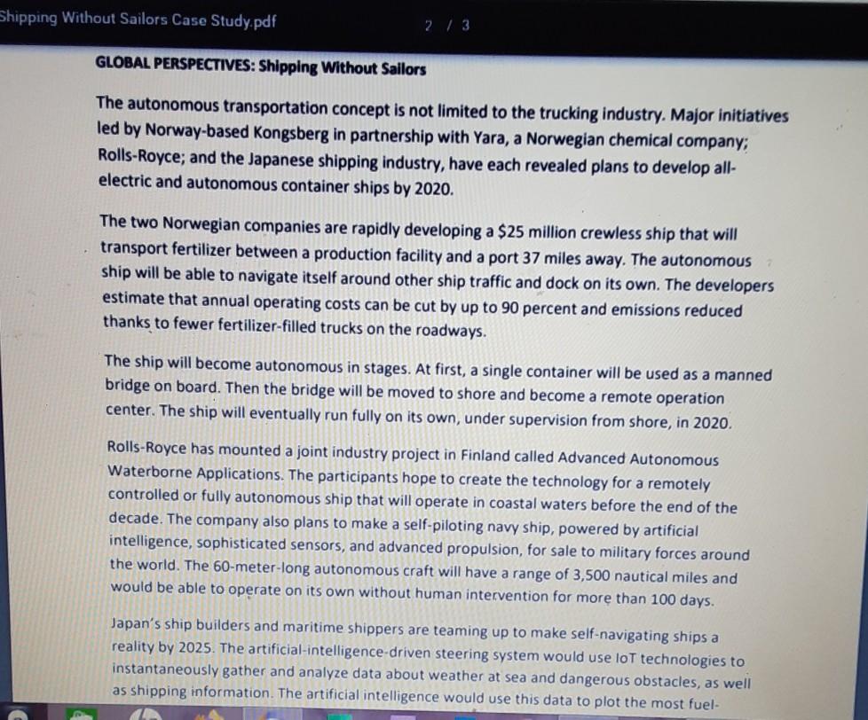 Logistics operating methods and systems Case