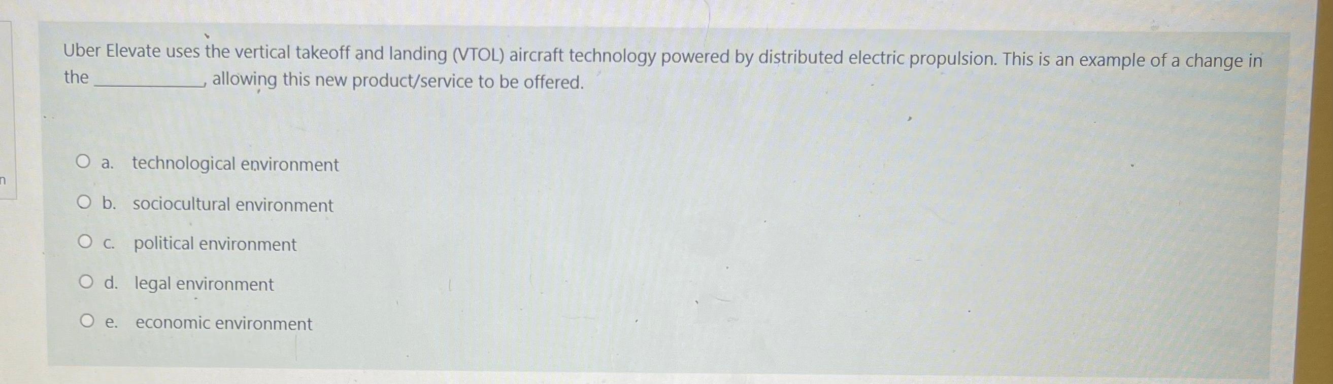 Uber Elevate uses the vertical takeoff and