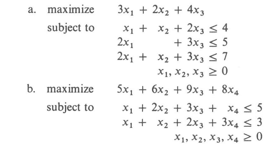 Solve the below using the revised simplex method: