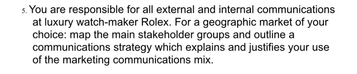 5. You are responsible for all external and