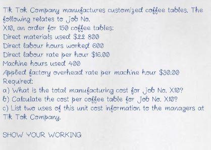 Tik Tok Company manufactures customized coffee