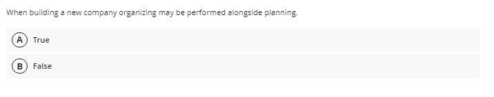 When building a new company organizing may be