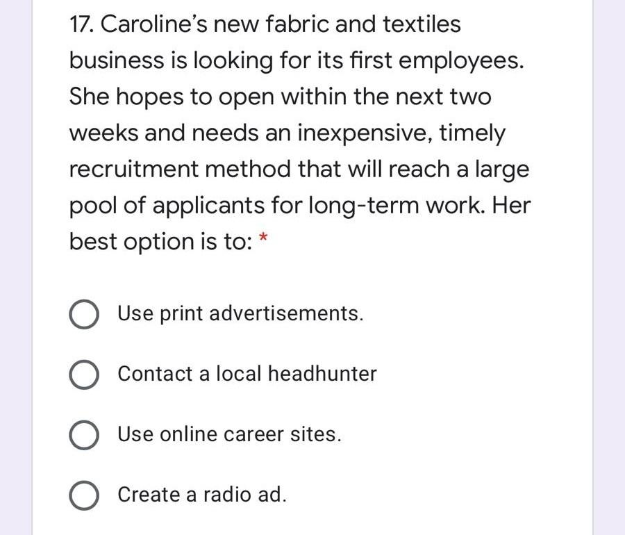 6. Martin is a HR officer at Zara Company. He was
