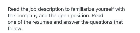 Read the job description to familiarize yourself
