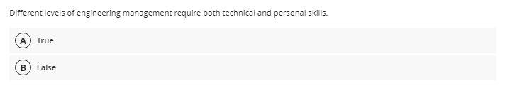 Different levels of engineering management