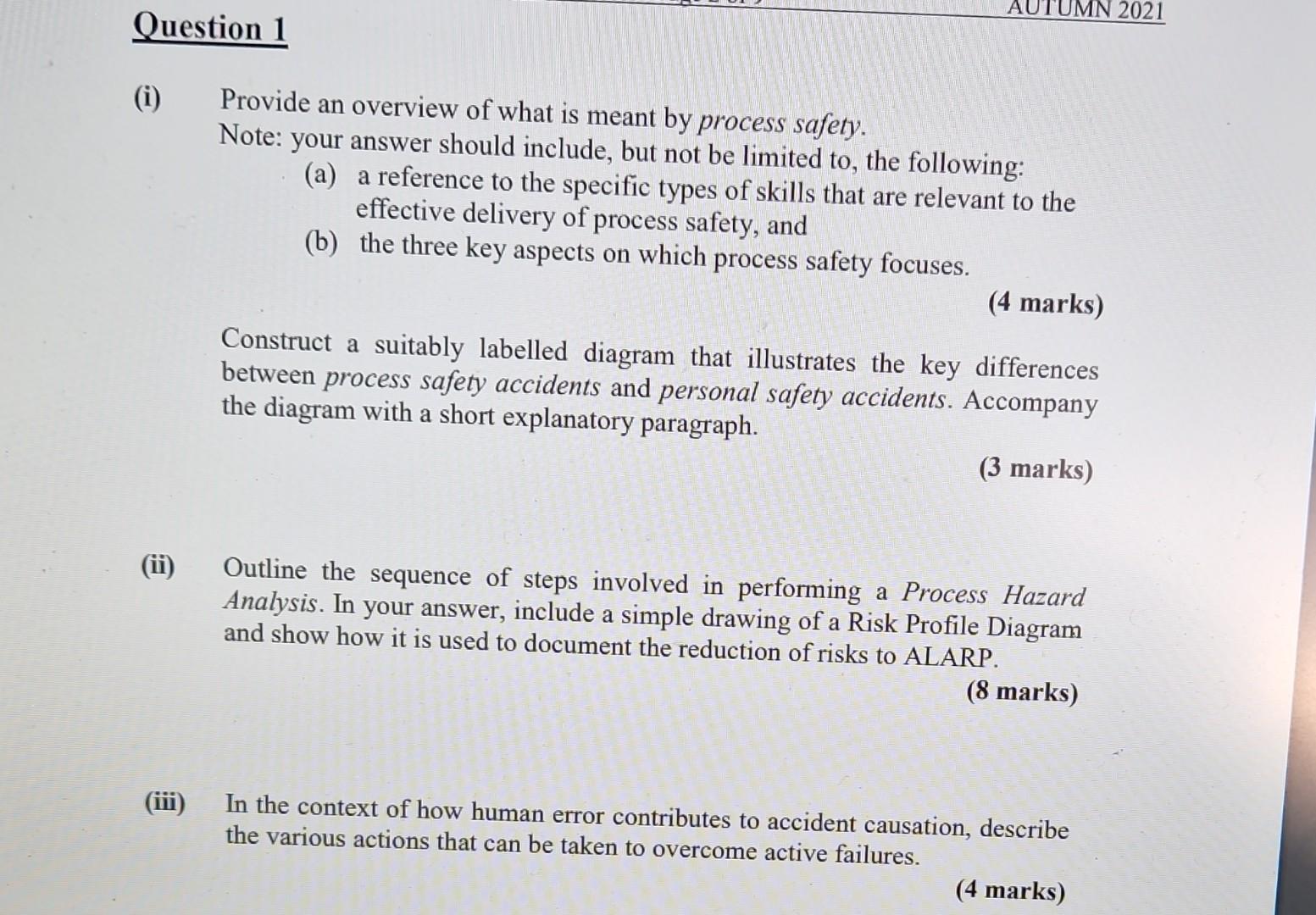 (i) Provide an overview of what is meant by