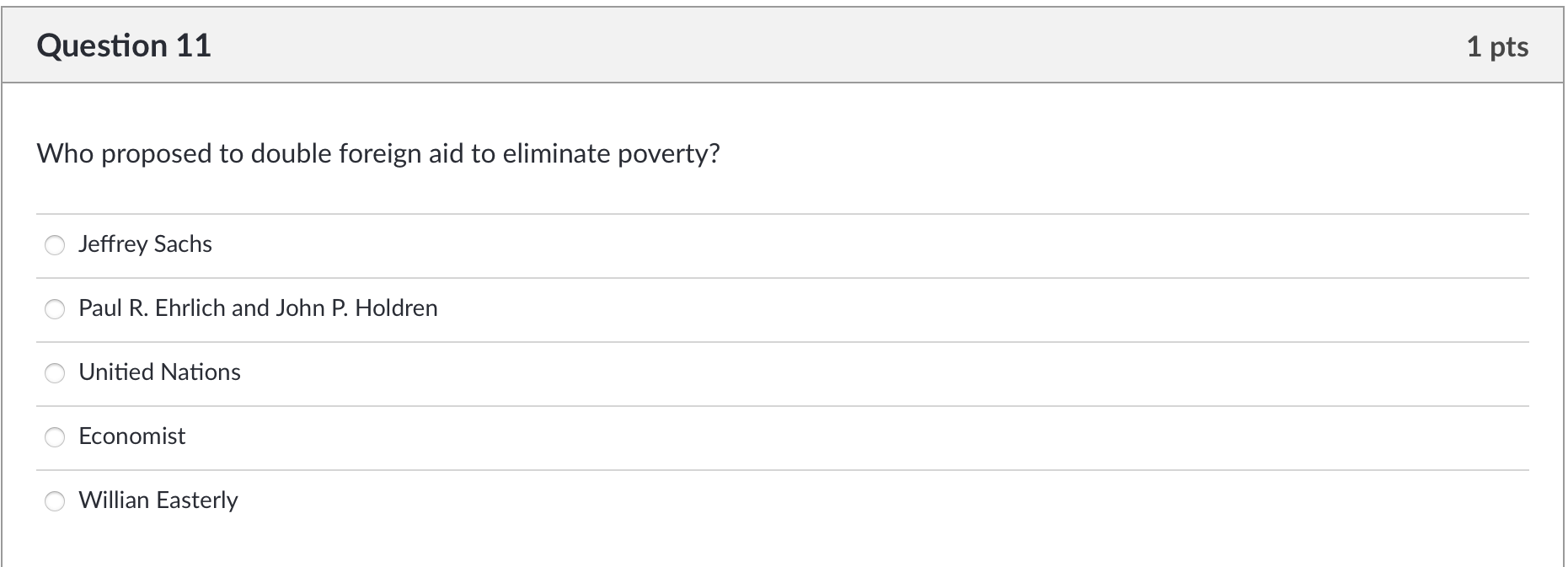 Question 11 Who proposed to double foreign aid to