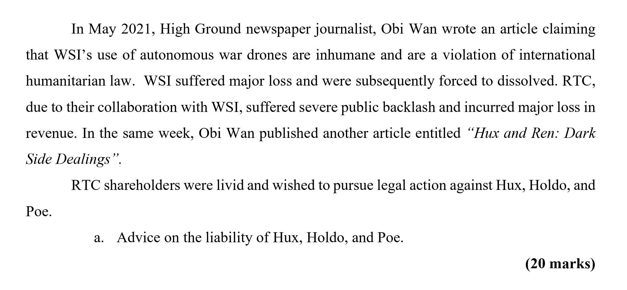 This is a Business Law question. Please use