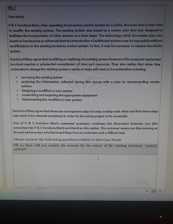 Maintain accoutning information system PR 2 Case