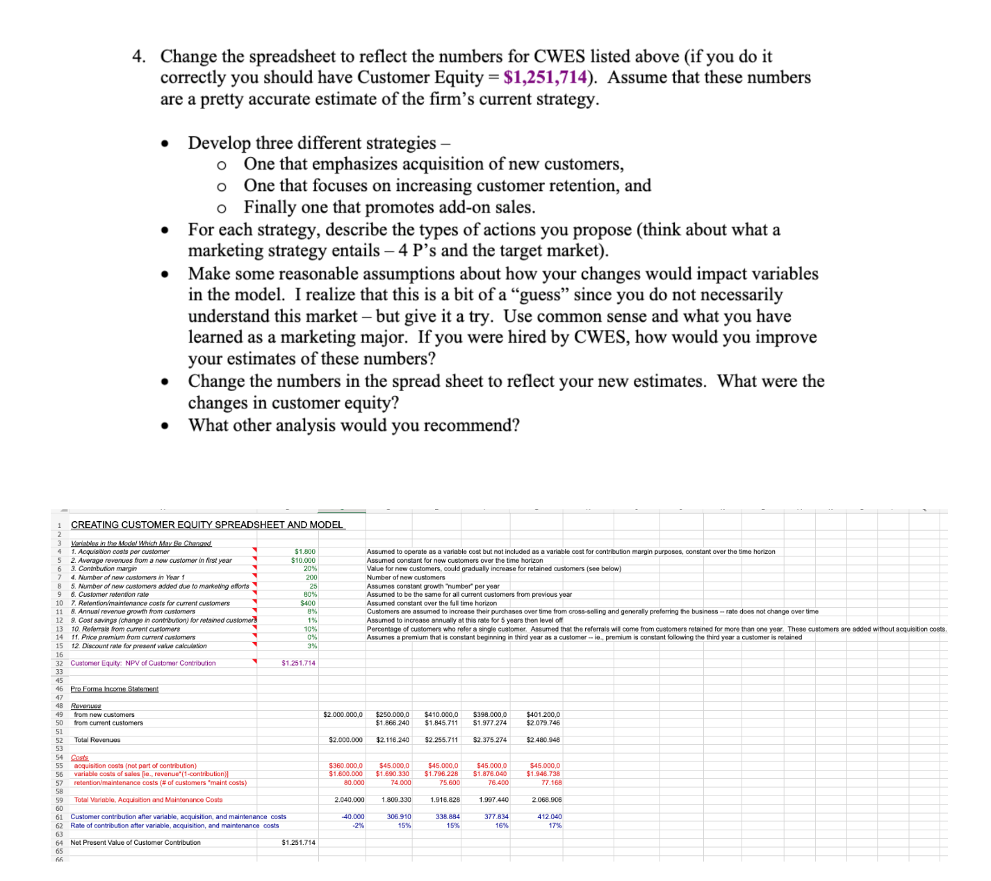 Customer Equity Exercise CREATING CUSTOMER EQUITY