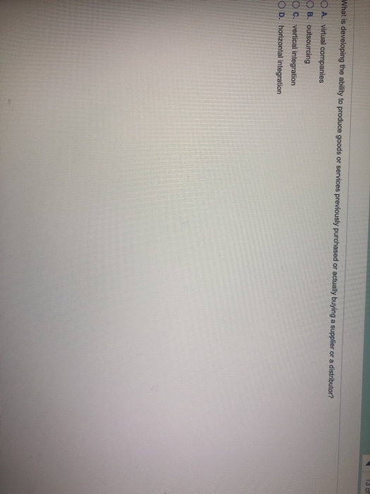 What is developing the ability to produce goods