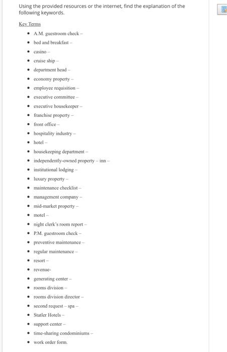 Using the provided resources or the intemet, find