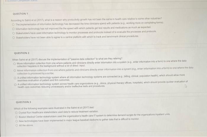 QUESTION 1 According to Santo (2017) what is a