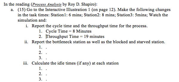 In the reading (Process Analysis by Roy D.
