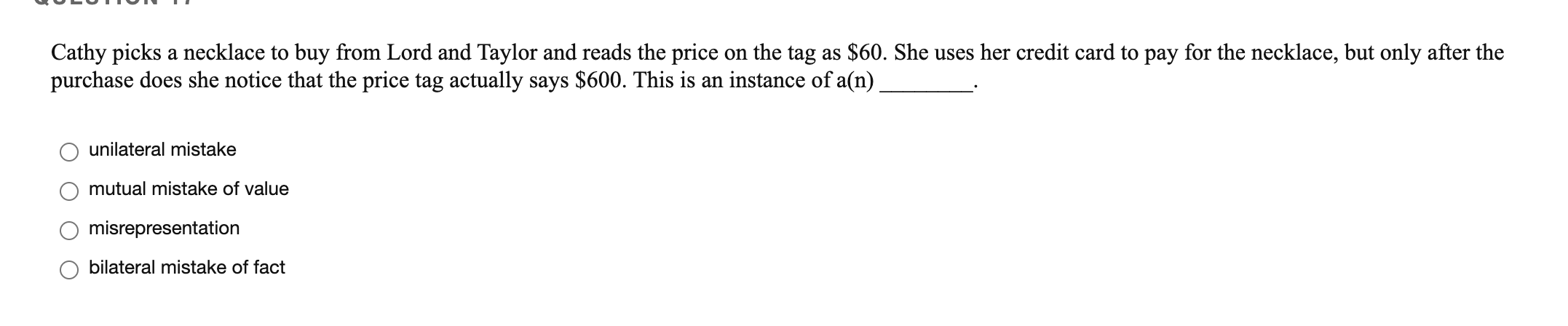 Cathy picks a necklace to buy from Lord and