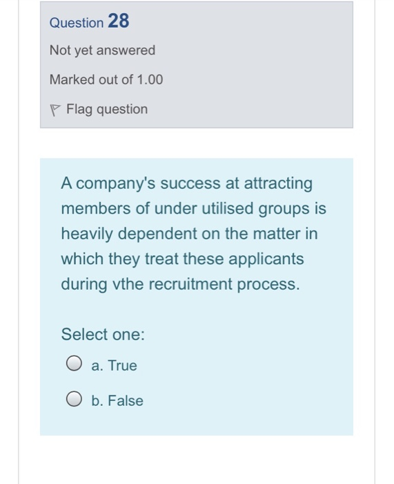 Question 28 Not yet answered Marked out of 1.00 P