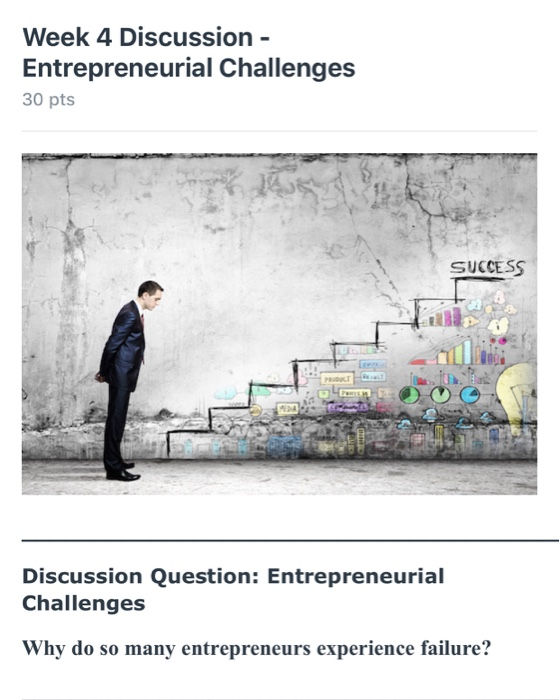 Week 4 Discussion - Entrepreneurial Challenges 30