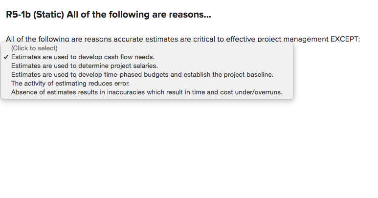 R5-1b (Static) All of the following are