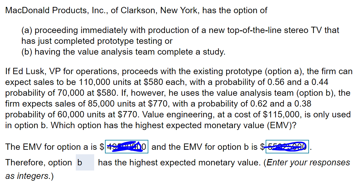 MacDonald Products, Inc., of Clarkson, New York,