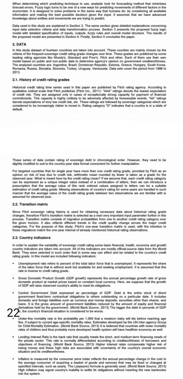 When determining which predicting technique to