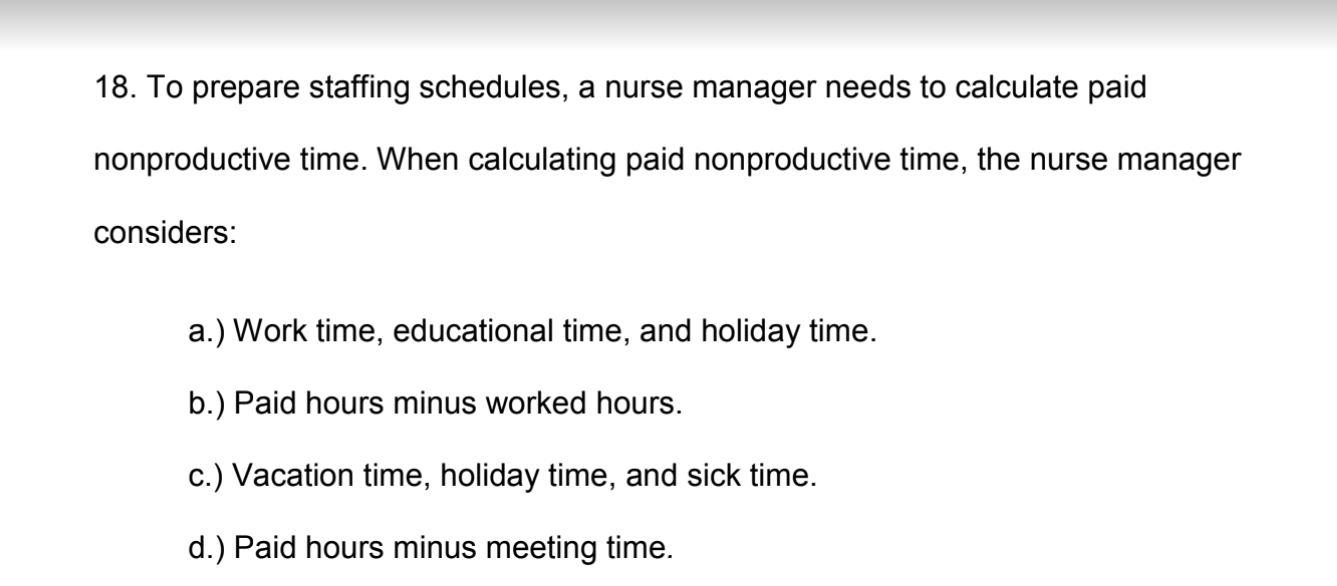 Please give me the correct answer 18. To prepare