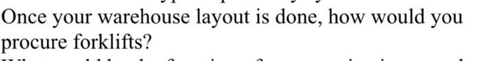 Once your warehouse layout is done, how would you