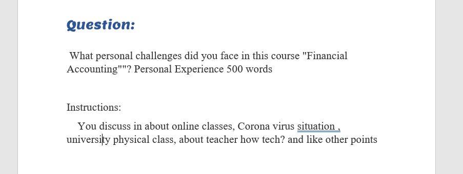 Question: What personal challenges did you face