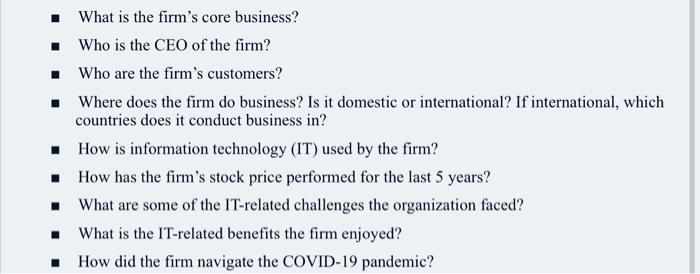 the firm is: Target (big retail store) . What is