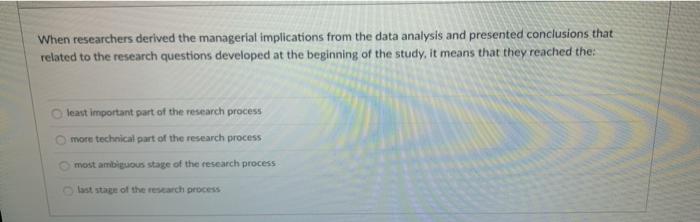 When researchers derived the managerial