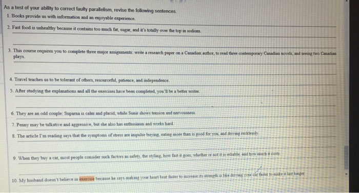 As a test of your ability to correct faulty